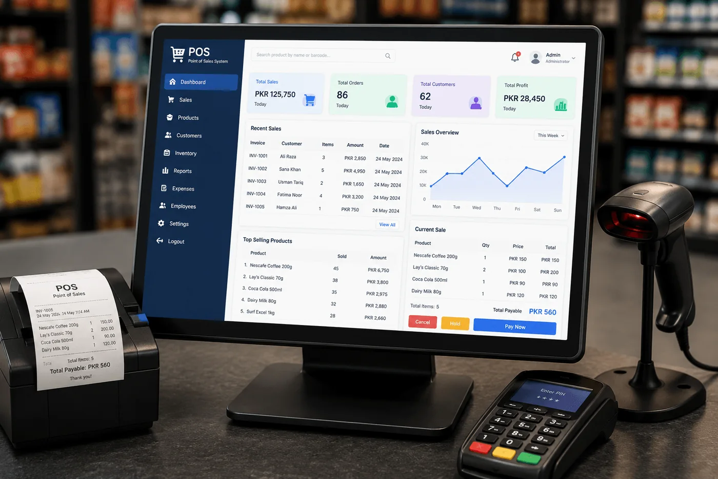 Point of Sale System product scene